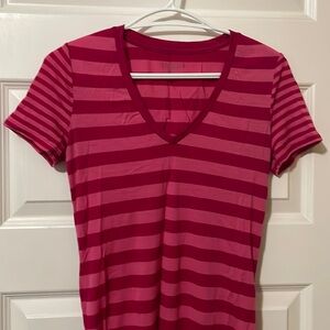 ICEBREAKER Merino blend XS Pink striped Tshirt Dress